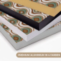 Motief - Patroon - Kleurrijk Textielframe zwart klein 947 -USP_kleurenDE