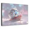 Slak - Disco - Mozaïek - Blauw Textielframe zwart klein -3d