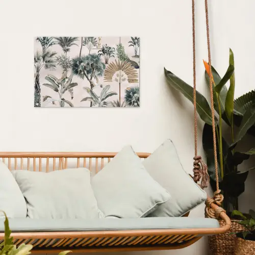 Tropisch - Bomen - Bladeren - Jungle tuinposter los doek klein -sfeer7