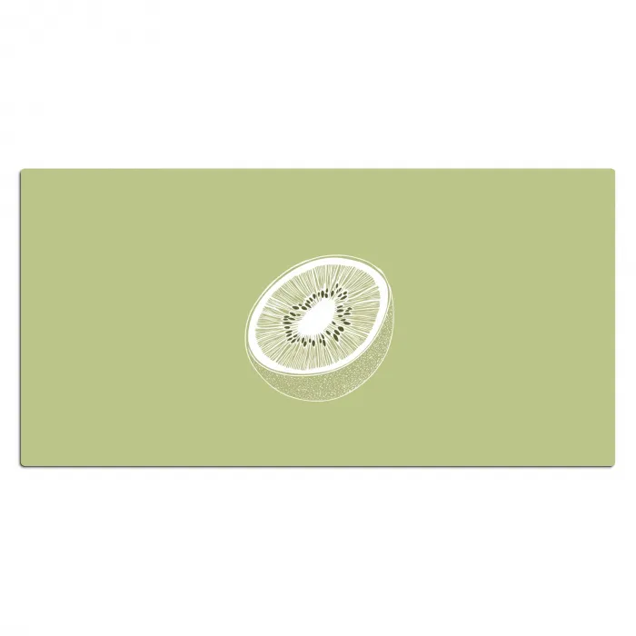 Kiwi - Lijntekening - Minimalistisch - Groen Muismat XXL klein -3d_leeg