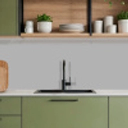 Grijs - Effen print keuken achterwand 2 middel 871 -sfeer3