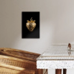 Aardbei - Goud - Zwart - Chrome KitchenYeah - Keuken - Canvas klein -sfeer3
