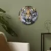Tijger - Verfspatten - Goud Akoestische PET Vilt - Rond klein -sfeer2