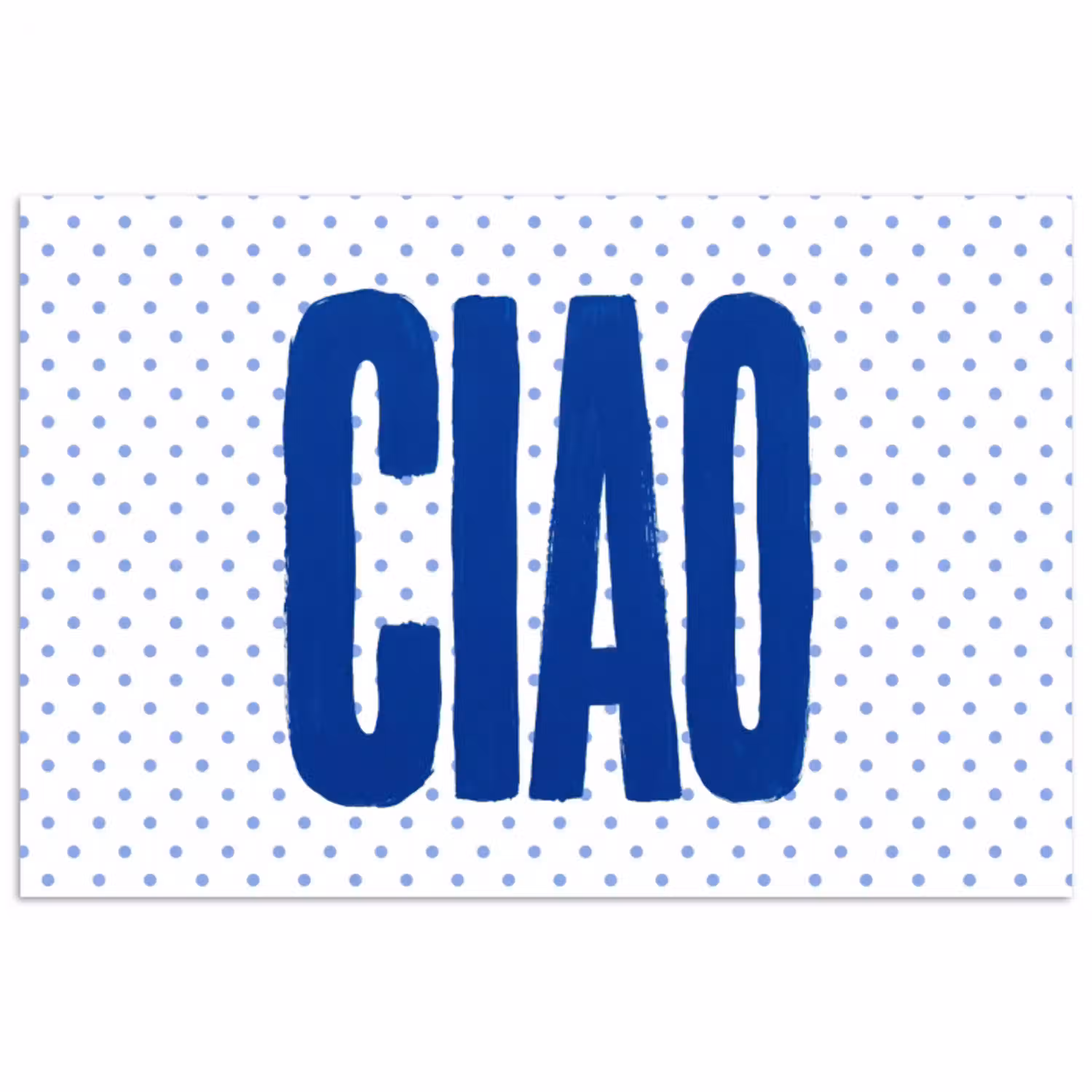 Ciao - Stippen - Roze - Wit poster papier klein -3d