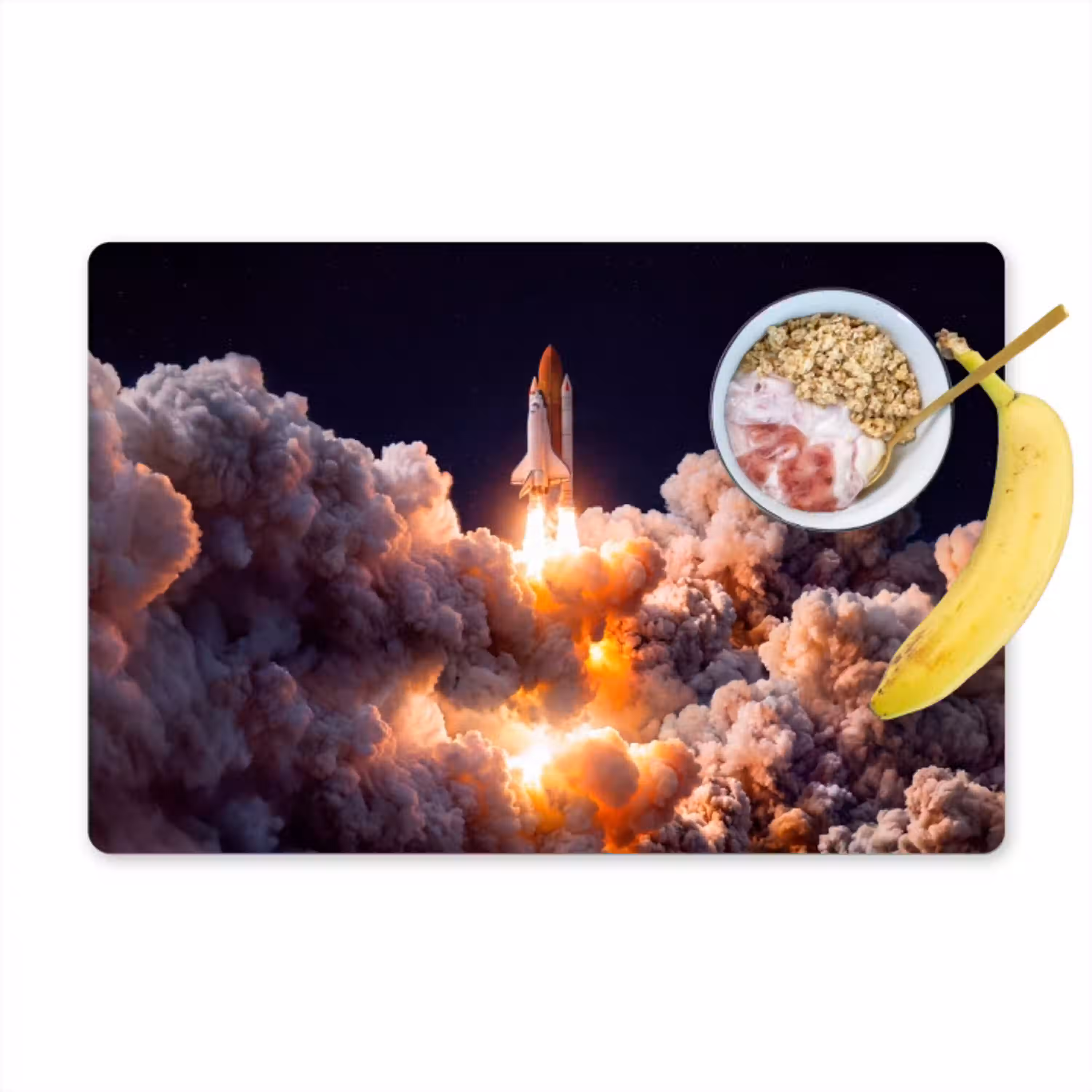 Ruimtevaartuig - Lancering - Sterren Placemat vinyl groot -zzzproduct_Kitchenyeah-website