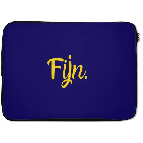 Blauw - Geel - Fijn laptophoes neopreen klein -zkaufland3dotto