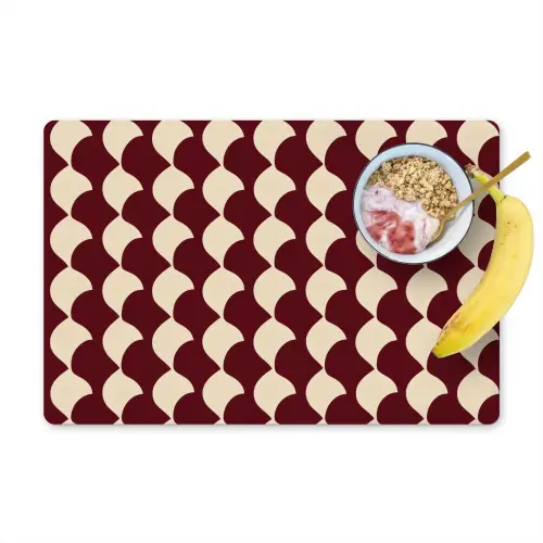 Rood - Tegelpatroon - Crème Placemat vinyl groot 368 -zzzproduct_Kitchenyeah-website