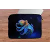 Octopus - Stippen - Blauw - Zee laptophoes neopreen klein -tafel