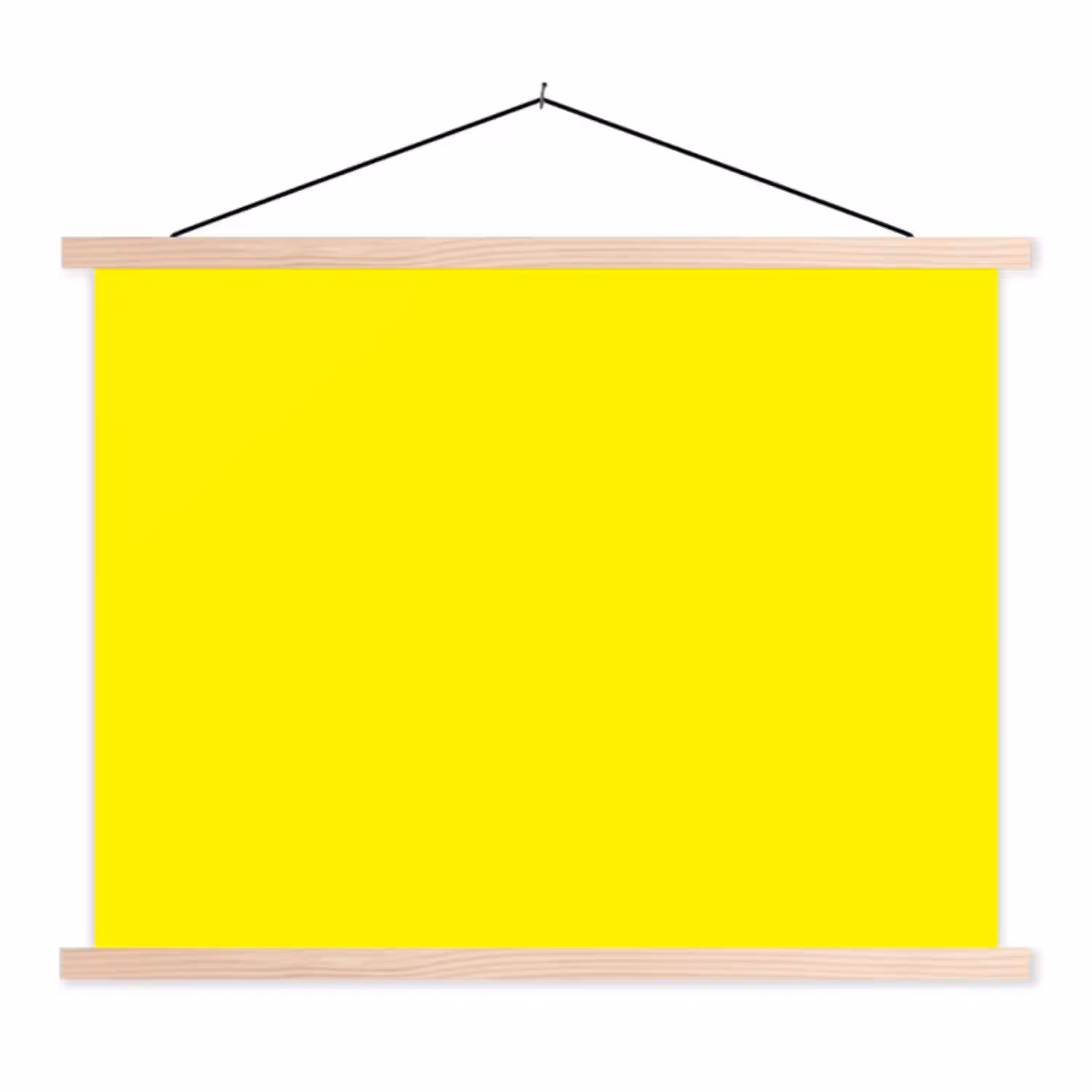 Sunshine - Glow - Geel textielposter latten blank klein 122 -3d