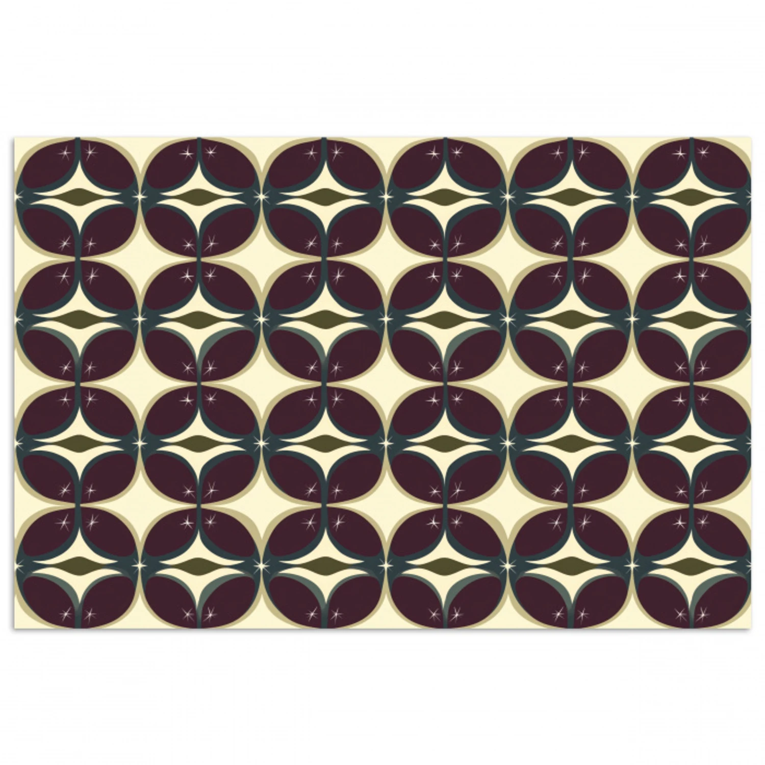 Cirkel - Retro - Kleurrijk poster papier klein 62 -3d