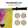 Vrouw - Hoed - Paars - Wijn Wandkleed katoen klein -sfeer2