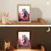 Paard - Dieren - Meisje - Roze Light Box met kabel klein -sfeer3_kind