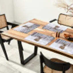Hert - Sneeuw - Bos - Dieren - Vertederend Placemat vinyl groot -zzsfeer4_Kitchenyeah-website