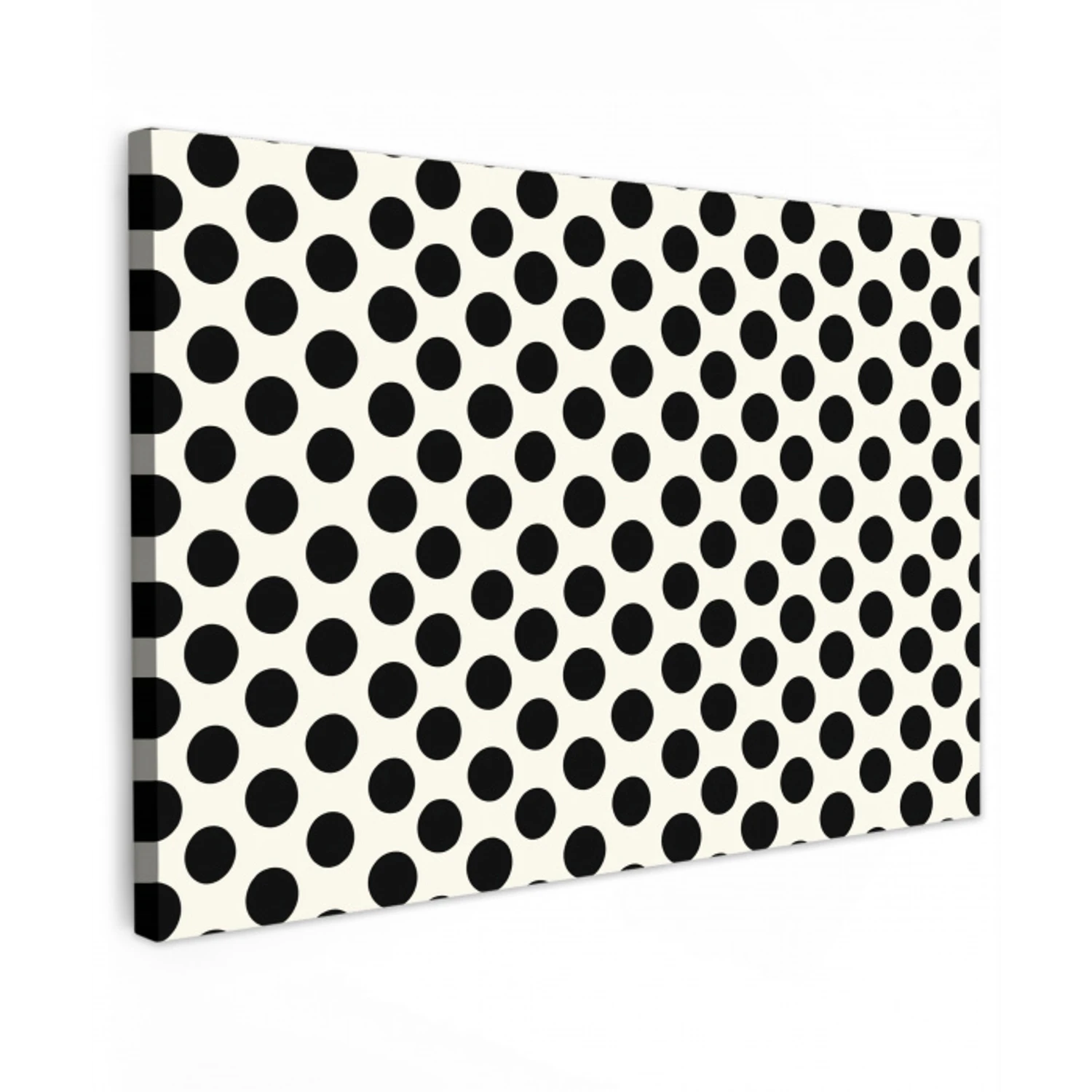 Klassiek - Stippen - Zwart Tuinposter op houten frame 2 cm dik klein 845 -3d