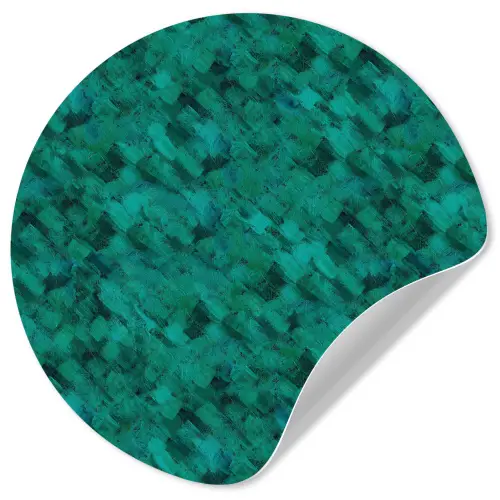 Vloeiend - Olie - Verf - Groen Wandcirkel behangsticker klein 186 -3d