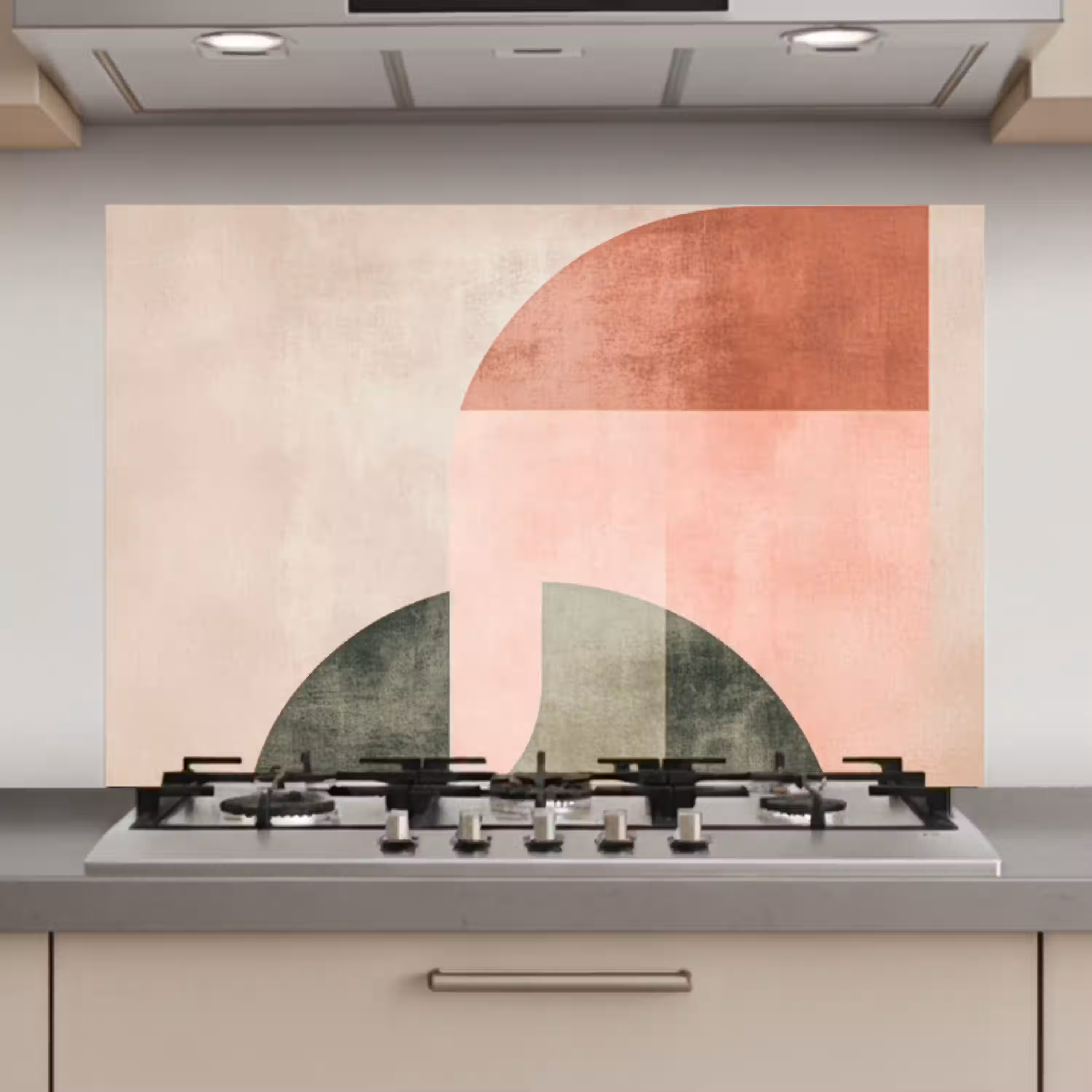 Cirkel - Abstract - Roze keuken achterwand spatscherm klein -3d_website
