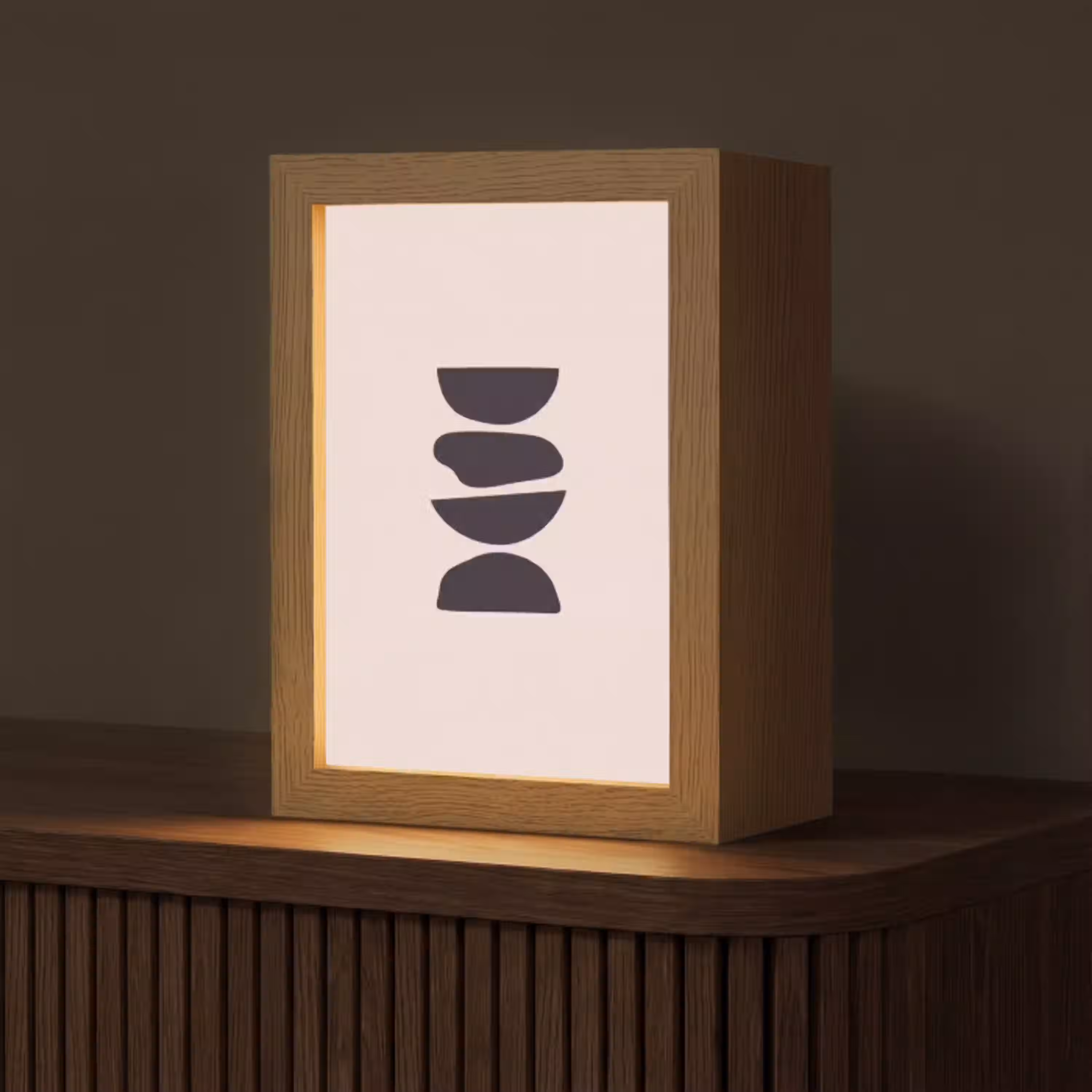 Vormen - Abstract - Modern Light Box met kabel (Tafellamp) klein -z3d_website