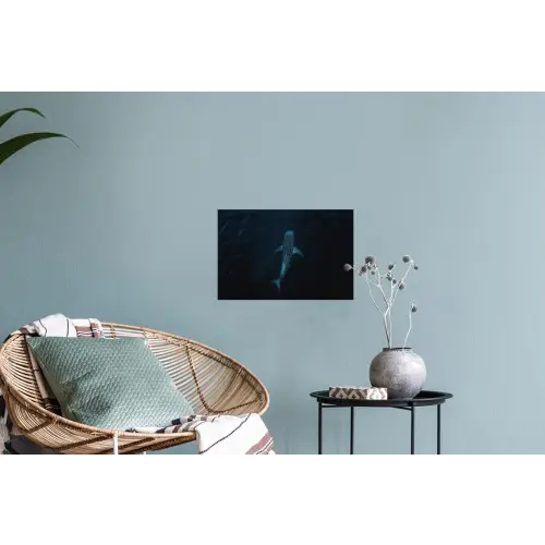 Oceaan - Walvishaai - Donkerblauw - Vlekken Muursticker klein -plant