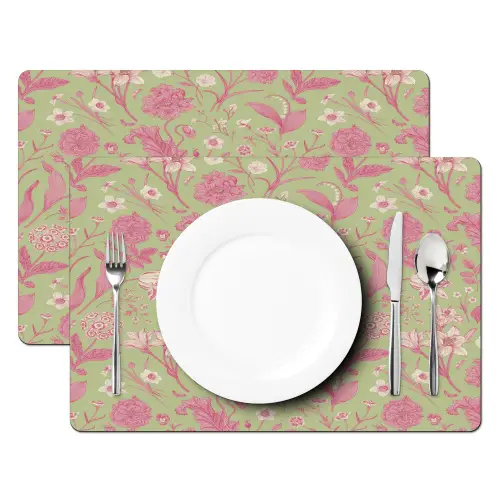 Classic - Pink - Mint Placemat vinyl groot 368 -zzsfeer2_Kitchenyeah-website