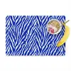 Zebra - Patroon - Kobalt - Blauw Placemat vinyl groot 368 -zzzproduct_Kitchenyeah-website