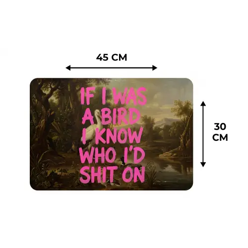 Klassiek - Humor - Roze Placemat vinyl groot -specs