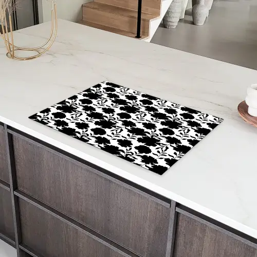 Bloemen -  Patroon - Decoratief Inductie beschermer vinyl 3mm klein 276 -sfeer8