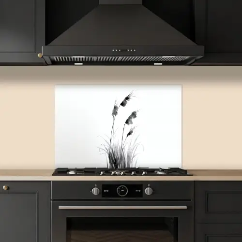 Minimalistisch - Stelen - Wit keuken achterwand spatscherm klein -sfeer1