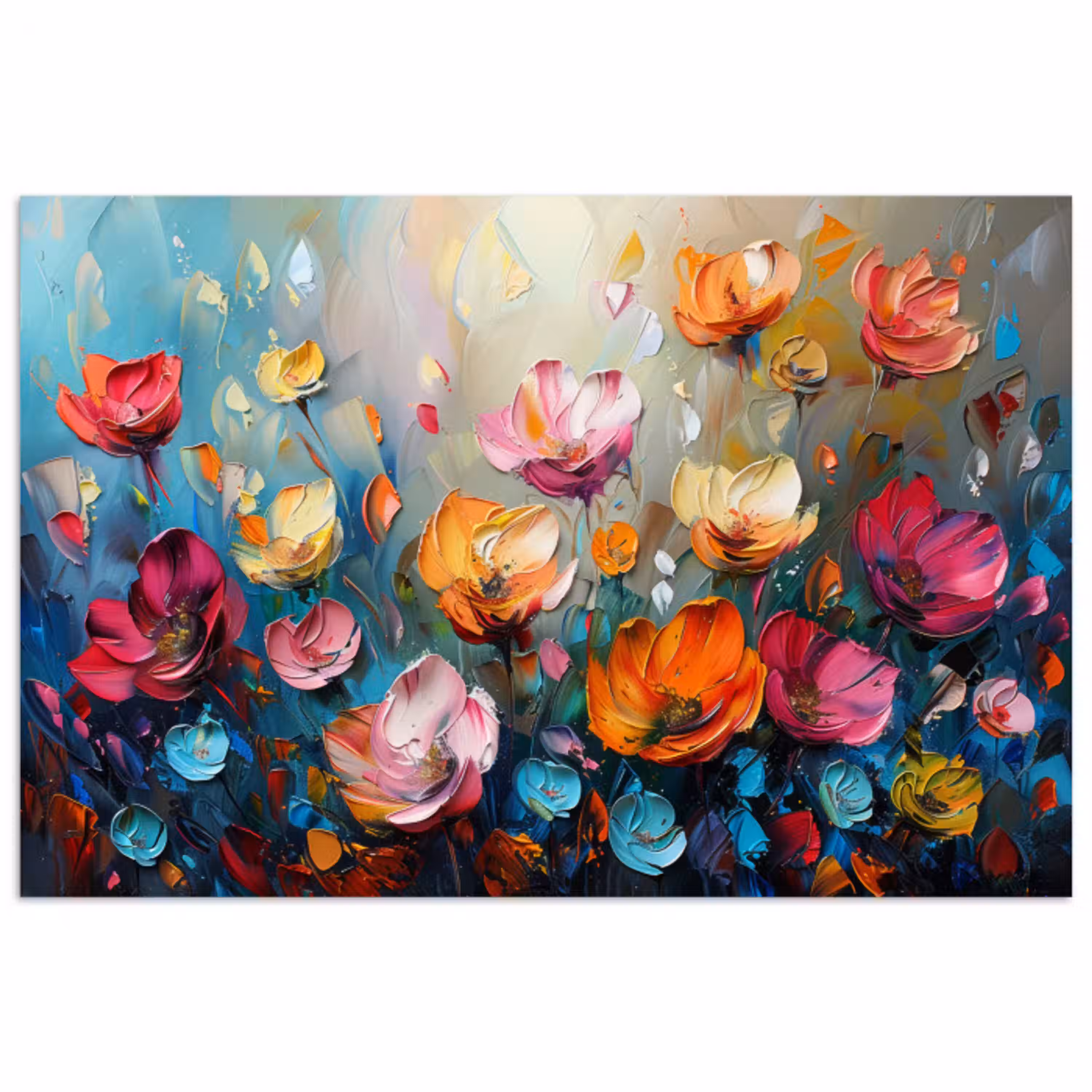 Klaprozen - Bloemen - Kunst - Botanisch poster papier klein -3d