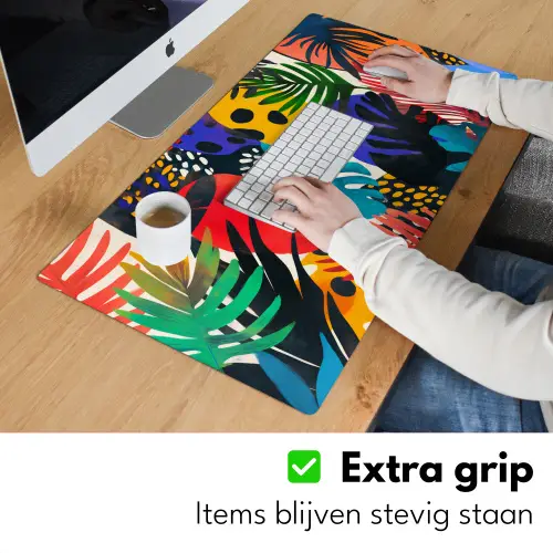 Bladeren - Vormen - Abstract - Kleurrijk Muismat XXL klein -sfeer3
