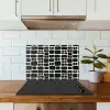 Modern - Organisch - Zwart keuken achterwand spatscherm klein 900 -sfeer2
