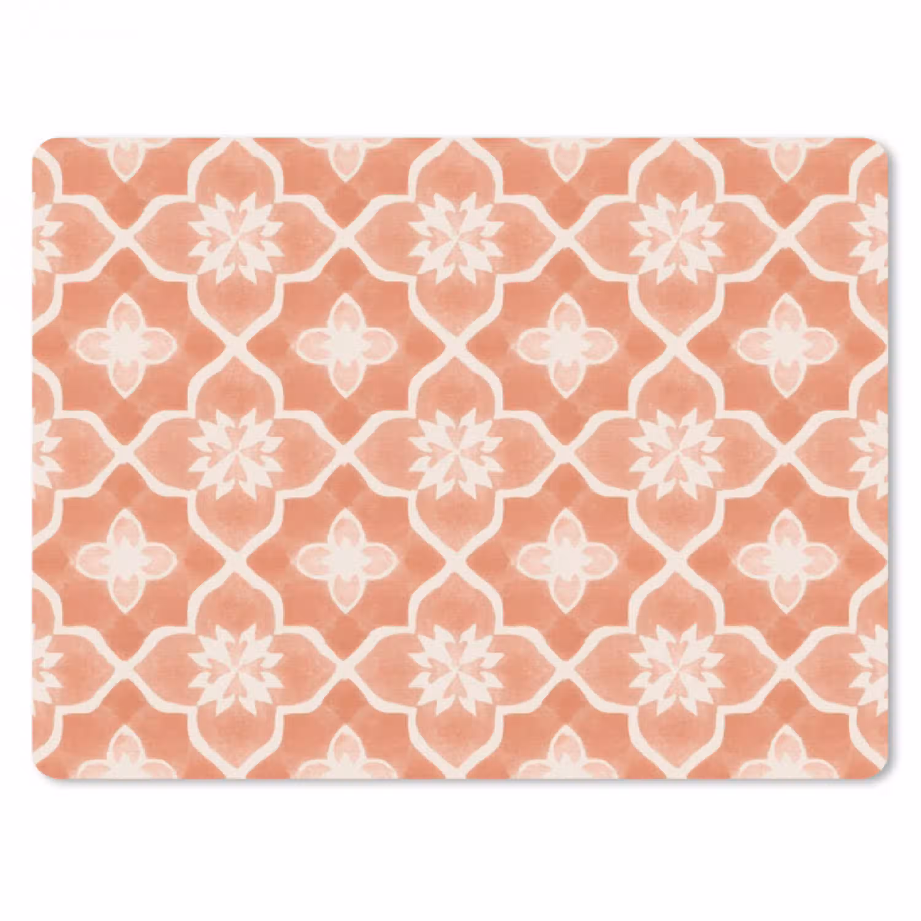 Tegelpatroon - Arabesk - Vintage - Terracotta muismat rubber klein 262 -3d