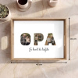 Opa - Lettercollage Dienblad Rechthoek middel -USP_Formaat