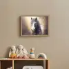 Paard - Natuur - Dieren - Bloemen - Paars Light Box met batterij (Wandlamp kind) middel -sfeer2_kind
