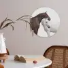 Paard - Modern - Balans Akoestische PET Vilt - Rond klein -sfeer3