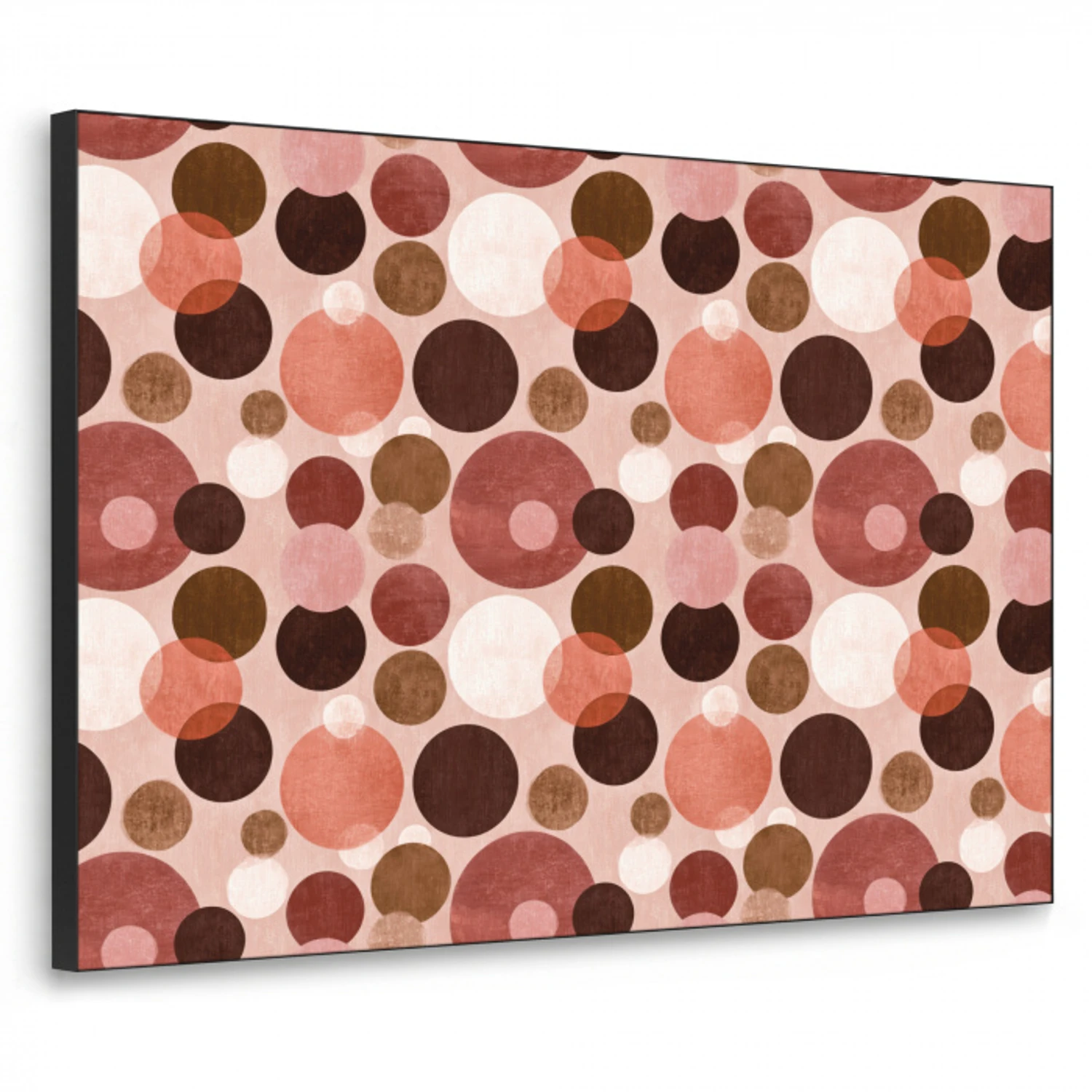 Cirkels - Modern - Kleurrijk Textielframe zwart klein 947 -3d