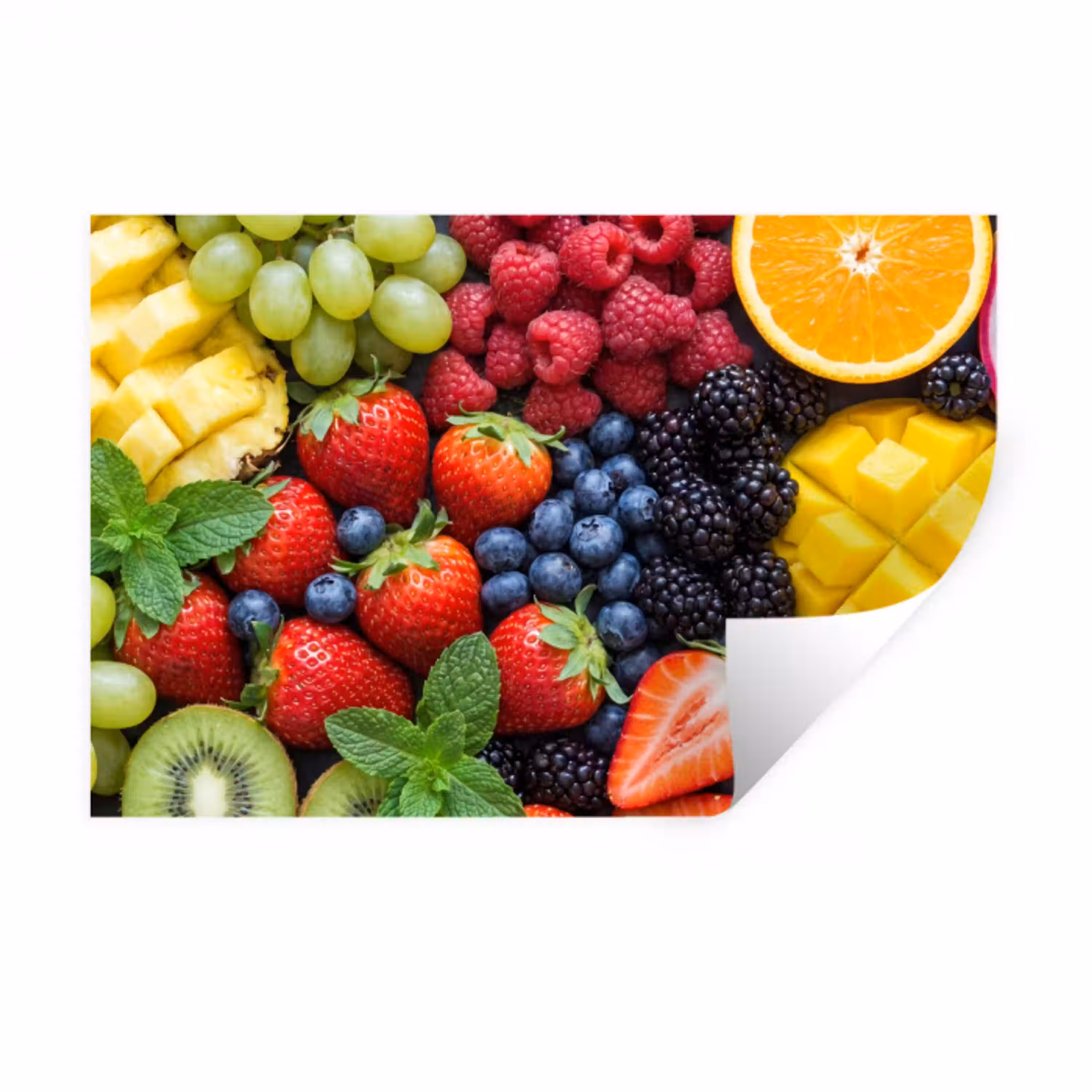Fruit - Vers - Kleurrijk - Eten Muursticker klein -3d