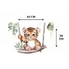 Tijger - Dier - Kinderen - Jungle - Kinderkamer - Babykamer Placemat vinyl groot -specs