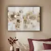 Abstracte vierkanten - Aardetonen - Mistig Textielframe - compleet frame klein -sfeer1