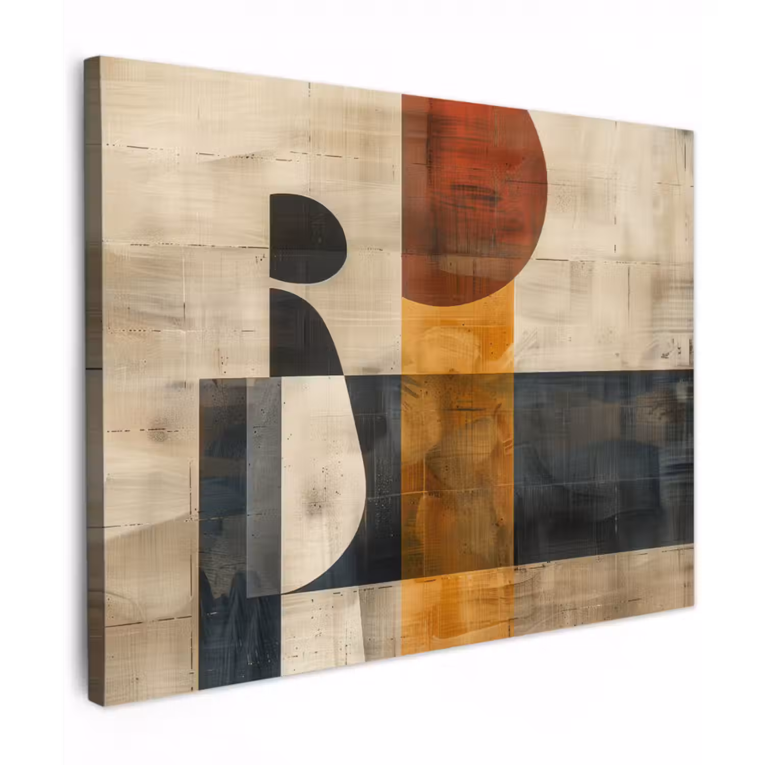 Leinwandbild - Modern - Kunst - Beige - Industriell