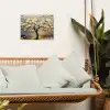 Boom - Bloemen - Goud - Beige tuinposter los doek klein -sfeer7