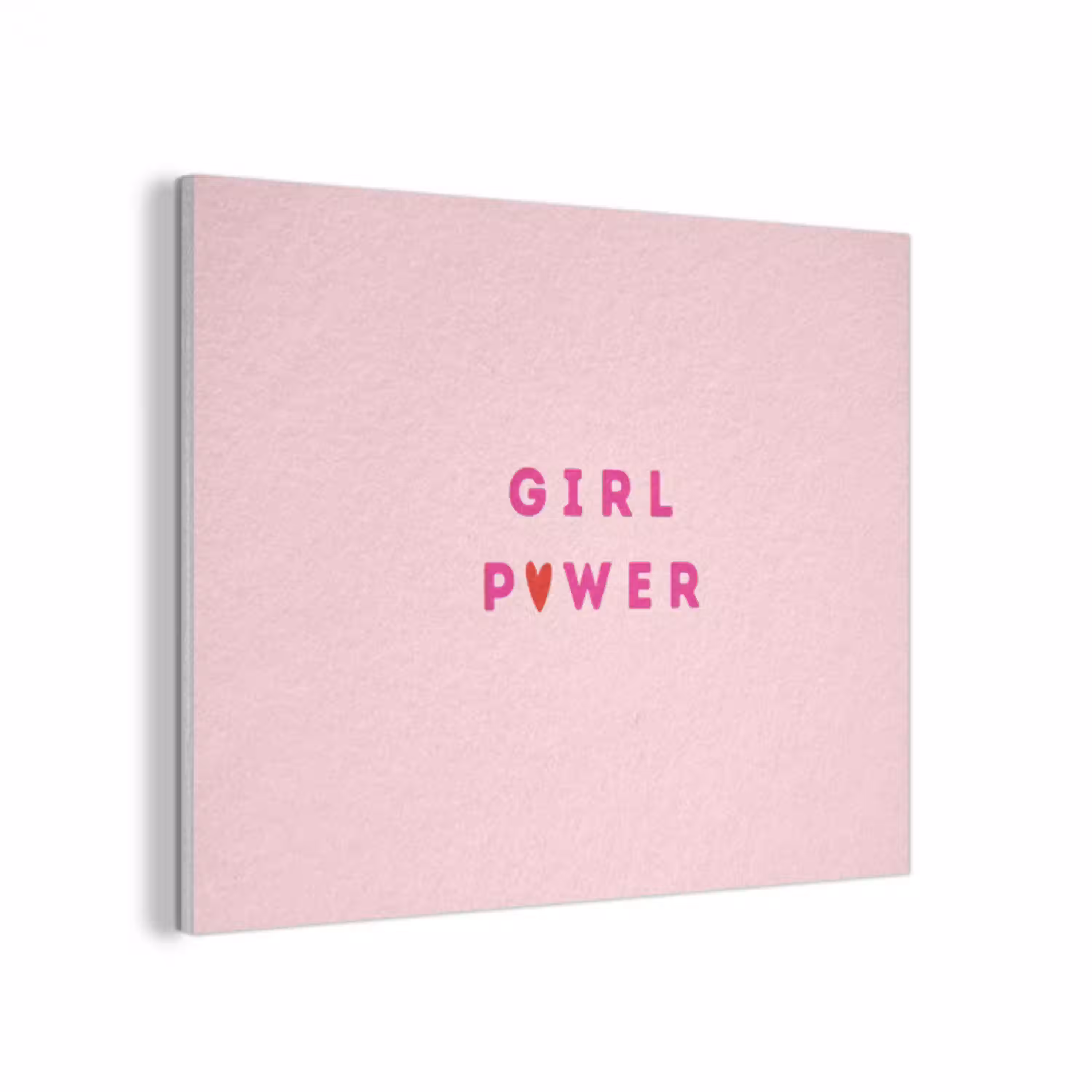 Girl power - Roze - Hartje PET vilt klein -3d
