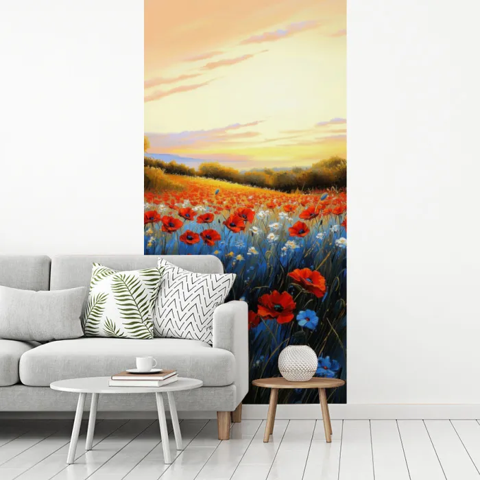 Klaproos - Bloemenveld - Kleurrijk fotobehang vinyl groot -woonkamer