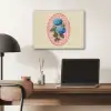 Bloemen - Blauw - Lijst - Bladeren PET vilt klein -sfeer5