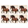 Paard - Galop - Energie onderzetter kurk middel -3d