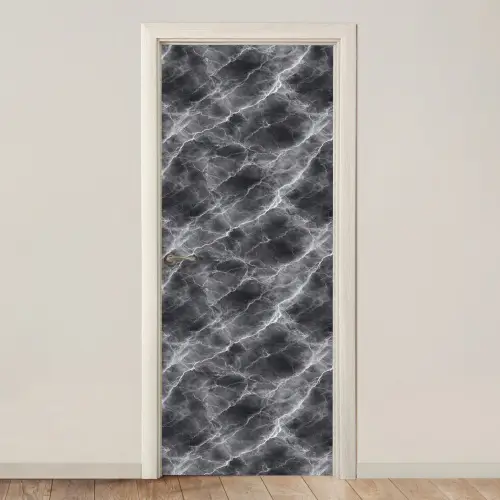 Donkergrijs - Bliksem - Marmer deurposter klein 289 -3d_beige