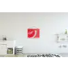 Watermeloen - Rood - Zomers textielposter latten blank klein -kinderkamer