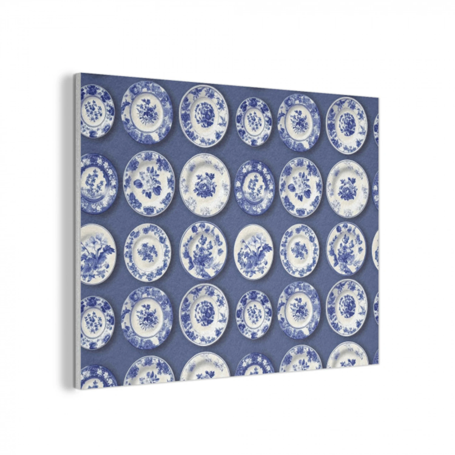 Borden - Floraal - Blauw PET vilt klein 837 -3d