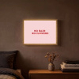 No rain no flowers - Minimalistisch - Roze - Bloem Light Box met batterij (Wandlamp) middel -sfeer4