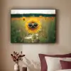 Zonnebloem - Veld - Zonnebril Textielframe zwart klein -sfeer1
