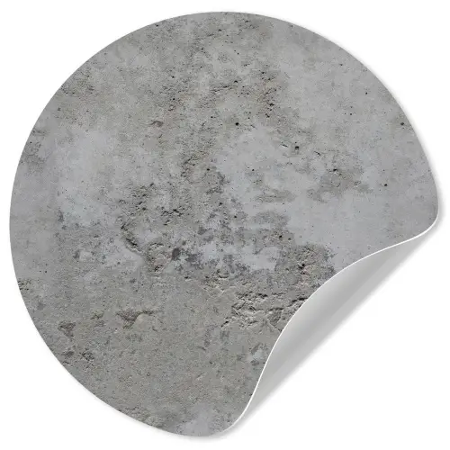 Patroon - Grijs - Oud - Beton Wandcirkel behangsticker klein 186 -3d